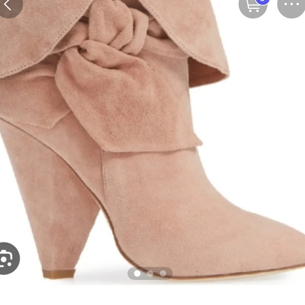 Jeffrey Campbell Scarlett Suede Booties in Tan